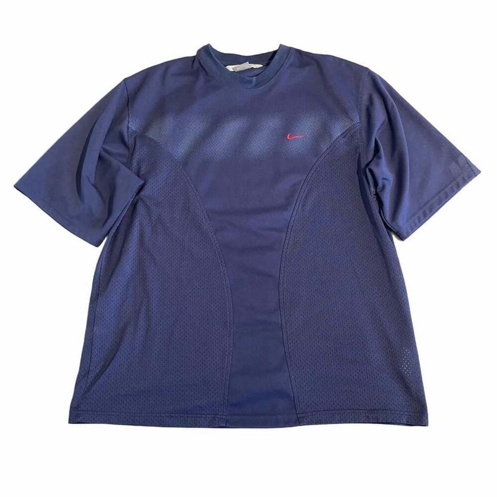 Nike Mesh Short Sleeve T-Shirt Size L Blue Vintage Athletic